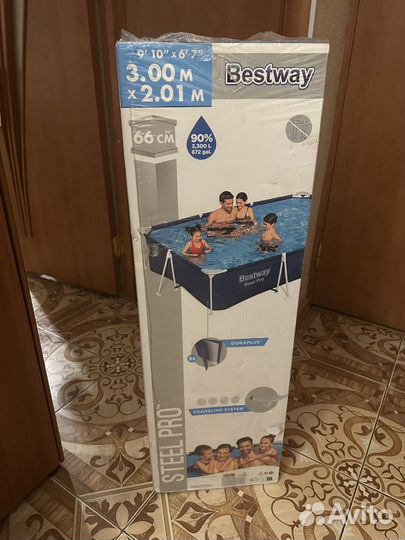 Каркасный бассейн 300х201х66. Новый