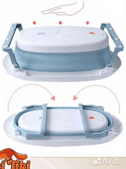 Детская ванночка складная с матрасиком