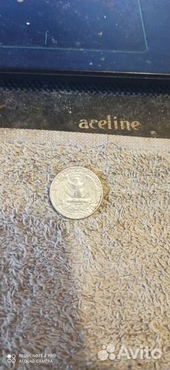 Монета Quarter dollar Liberty Перевёртыш