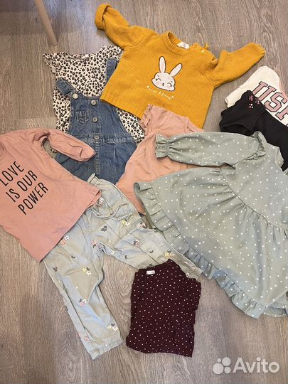 Вещи пакетом на девочку 92 98 zara hm