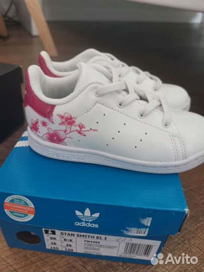 Кеды белые adidas для девочки 26 размер