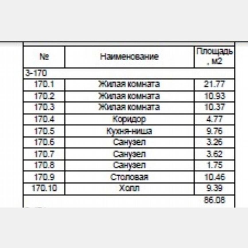 3-к. квартира, 85 м², 15/55 эт.