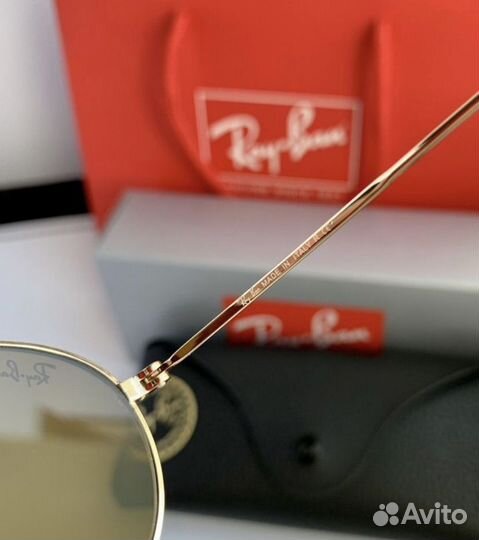 Очки ray ban oval коричневые