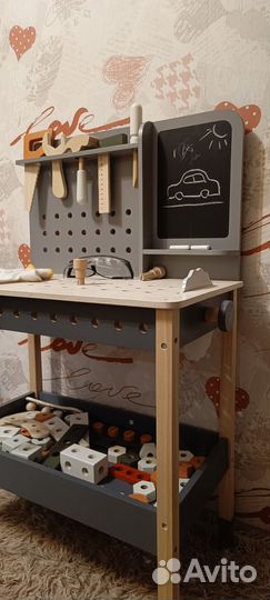 Детский деревянный верстак Мастерская