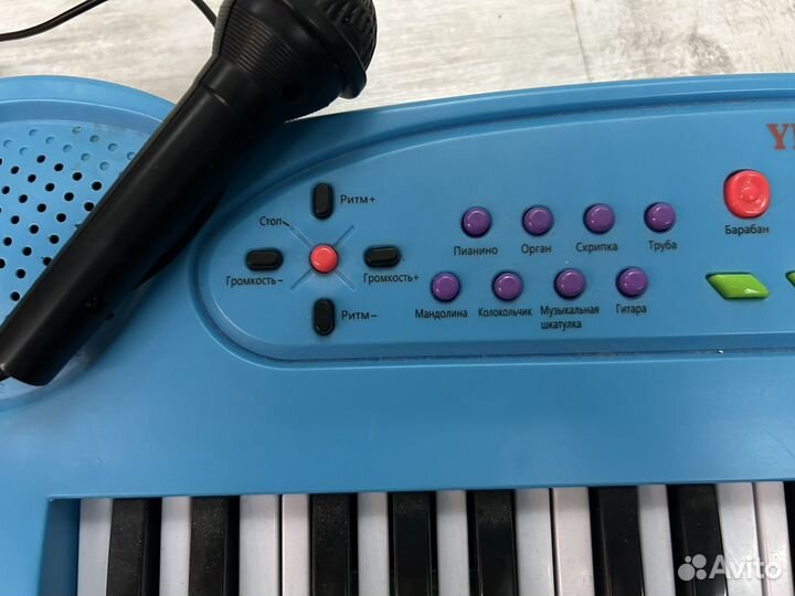 Детский синтезатор с микрофоном