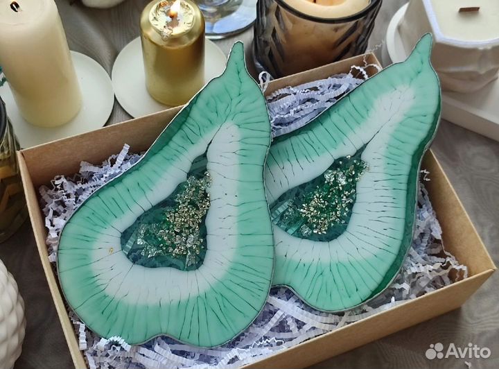 Подарочный винный набор из эпоксидной смолы