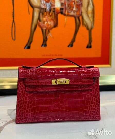 Сумка Hermes Kelly Pochette Croco