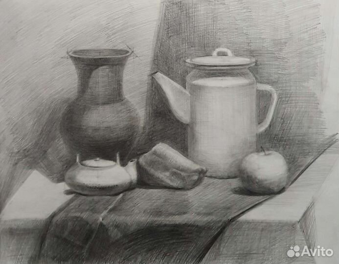 Графика. Учебные работы (бум., кар.)