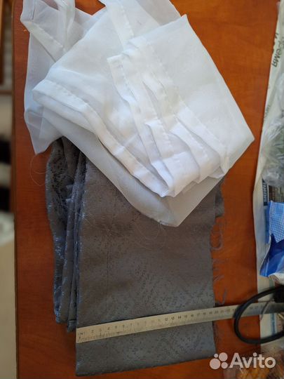 Куски ткани от штор и от тюли