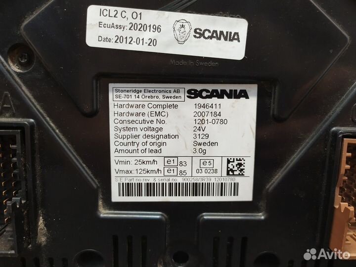 Панель приборов Scania 5-series