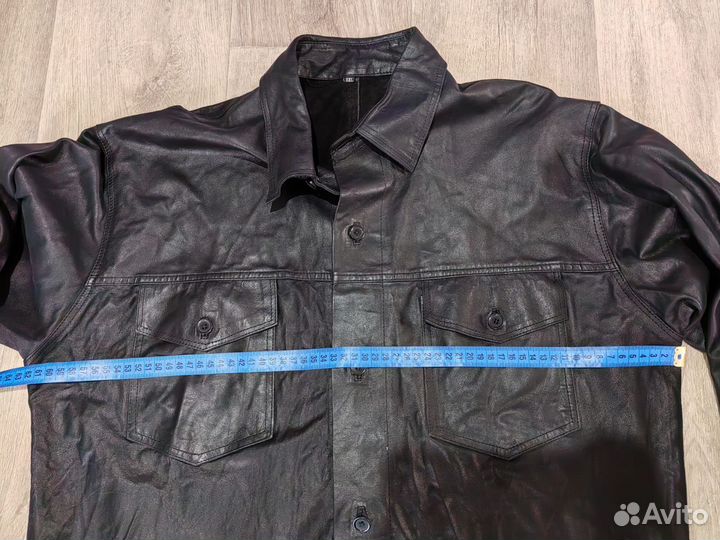Кожаная рубашка мужская натуральная