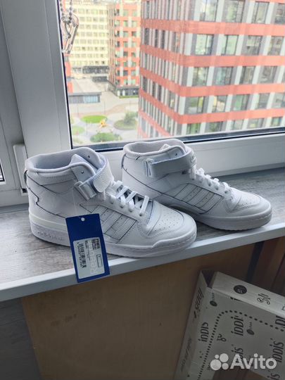 Кроссовки Adidas Forum Mid White Оригинал