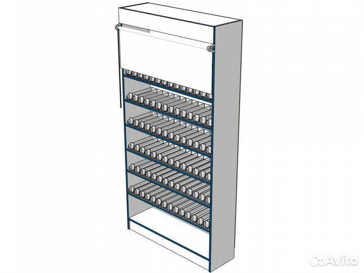 Шкаф сигаретный с рулонной шторой