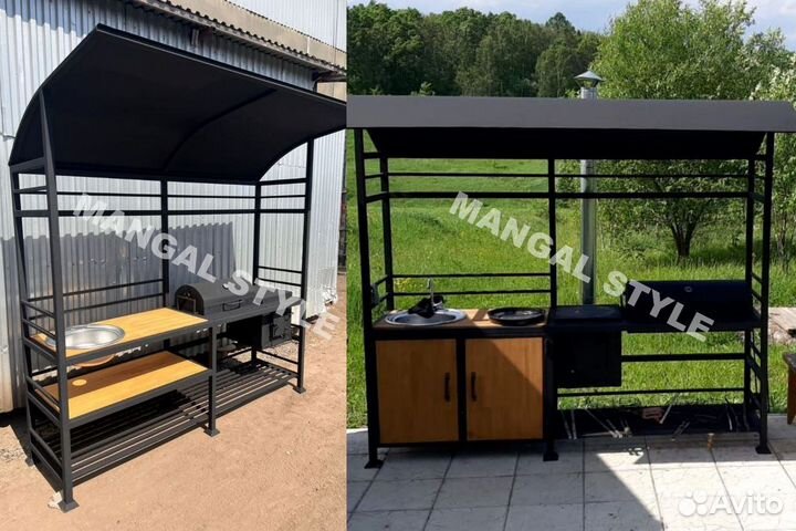 Мангал в стиле лофт