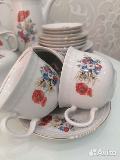 Чайный сервиз ГДР кахла