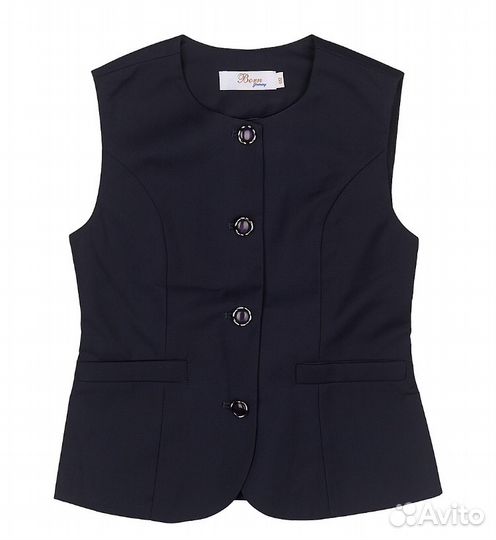 Новый школьный жилет на девочку(темно-синий)