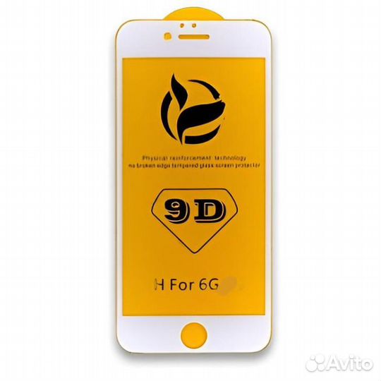 Защитное стекло Super iPhone 6 / 6s full (белый)