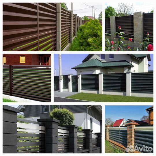Современные металлические заборы Жалюзи