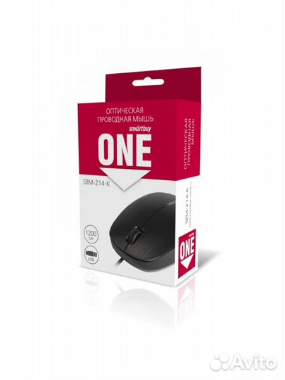 Мышь проводная USB; 54168