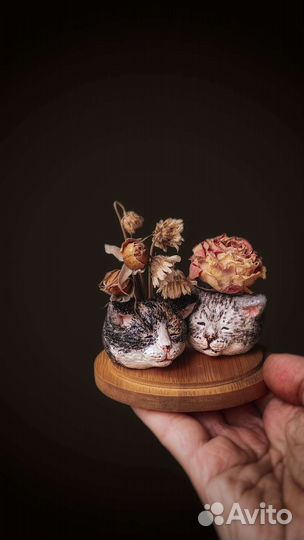 Кот кашпо по фото на заказ