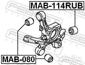 Сайлентблок цапфы зад прав/лев MAB114RUB Fe