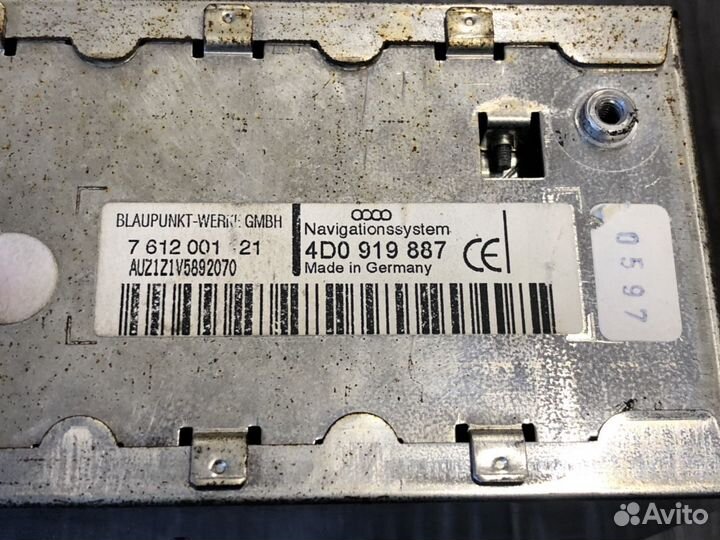 Проигрыватель CD/DVD навигации Audi A6 4D0919887