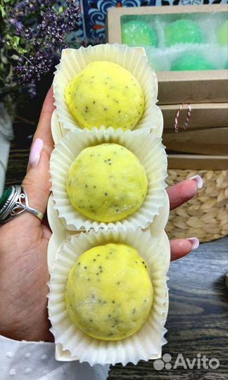 Моти десерт, моти хинкали, моти-фрукт банан