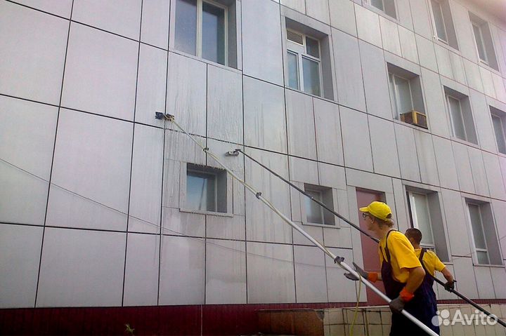 Мытьё окон, фасадов, витрин, вывесок