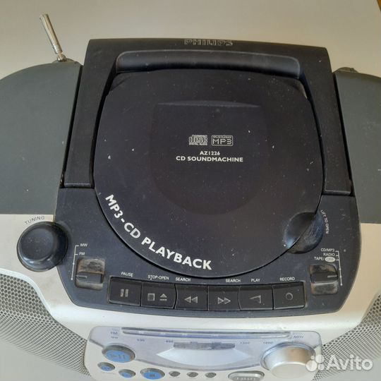 Магнитофон Phillips кассеты, радио