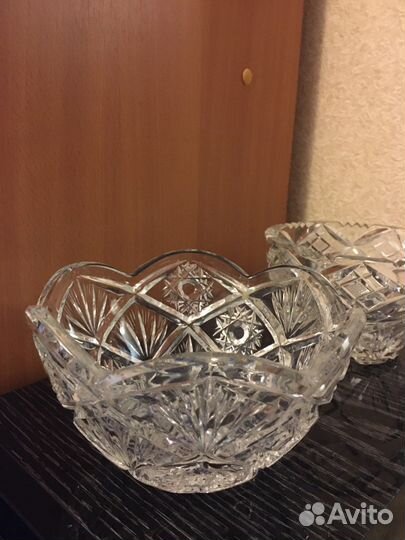Хрустальные салатики вазы конфетницы