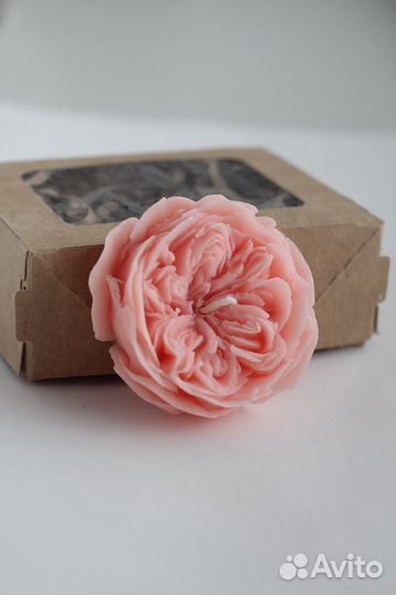 Декоративная свеча Пионовидная Роза подарок