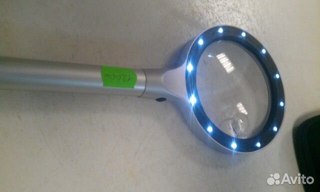 Лупа с подсветкой Металл, Чехол, новая