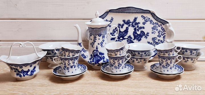 Бронь. Кофейный сервиз Гжель