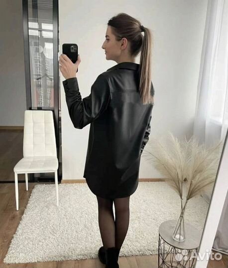 Кожаное платье
