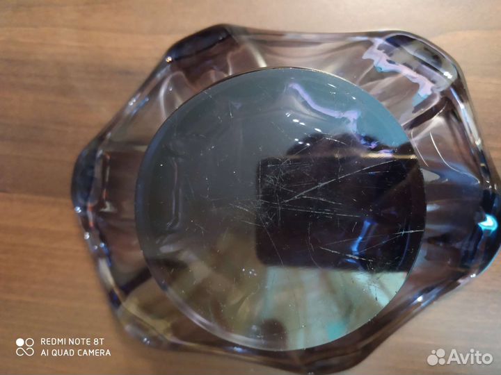 Ваза для фруктов, цветное стекло СССР