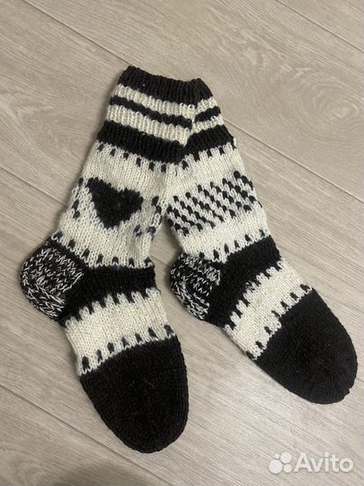 Носки шерстяные вязаные высокие (гольфы)