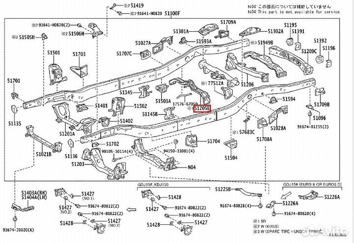 Кронштейн Опоры Кпп Toyota Land Cruiser Prado J150