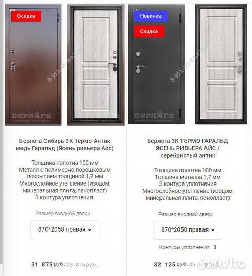 Дверь входная термо