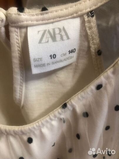 Zara блузка из сетки В горошек