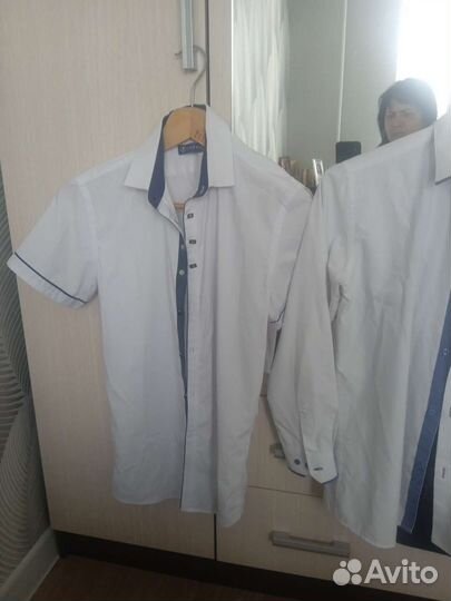 Рубахи школьные р-р164 с длинным и коротким рукав