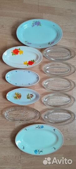 Селедочница хрусталь СССР