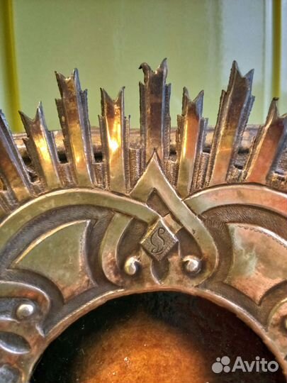 Старинная икона Господь Вседержитель. Серебряный к