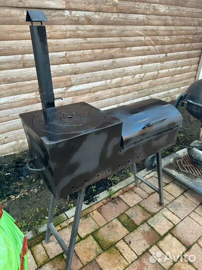 Мангал с печью под казан