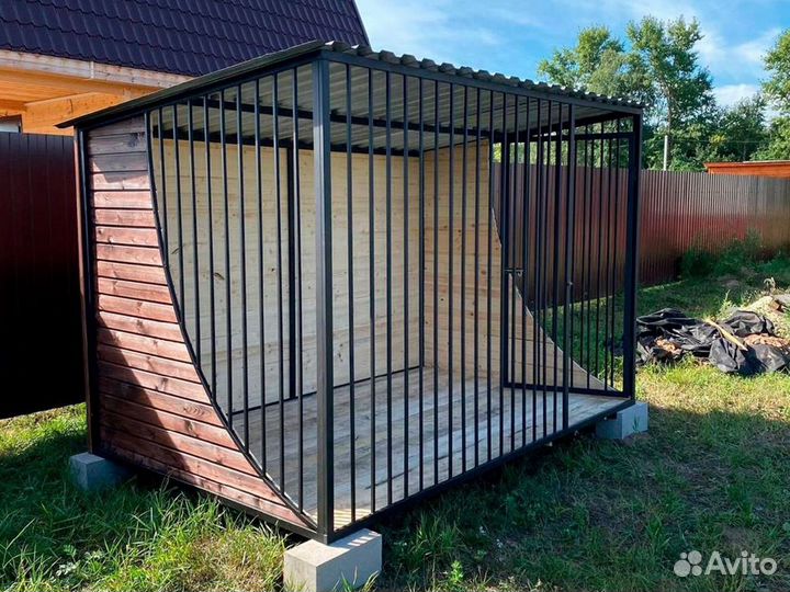 Вольер для собак с установкой