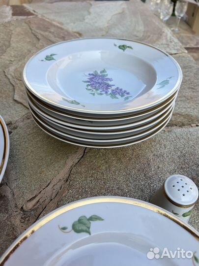 Столовый сервиз сирень дулево