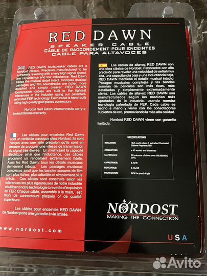 Акустический кабель Nordost Red Dawn