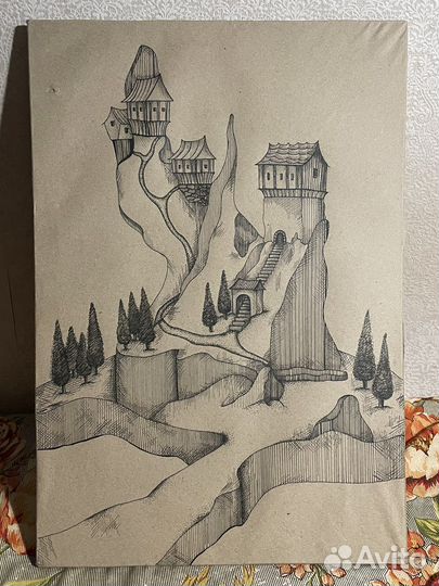 Картина акрилом на холсте