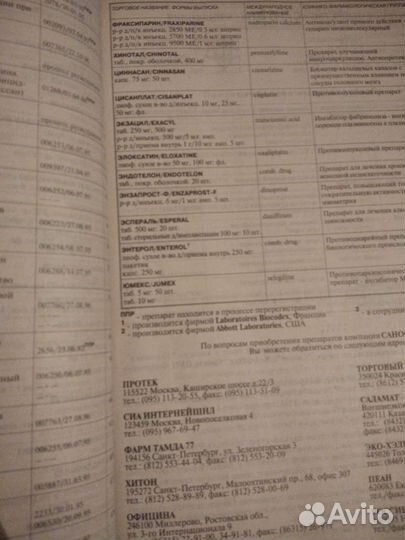 Справочник Видаль Vidal 1998 г