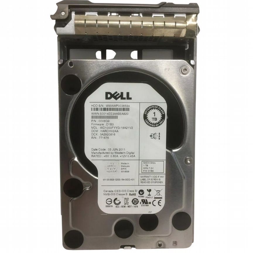[0V8G9] Жесткий Диск Dell 1tb Sas 3,5" Hdd 0v8g9
