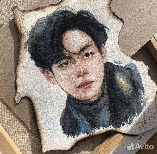 Портрет по фото маслом и акварелью